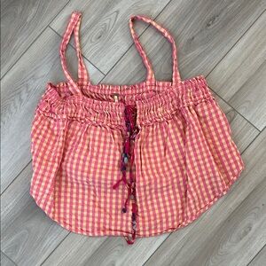 FREE PEOPLE | Pink Gingham Top